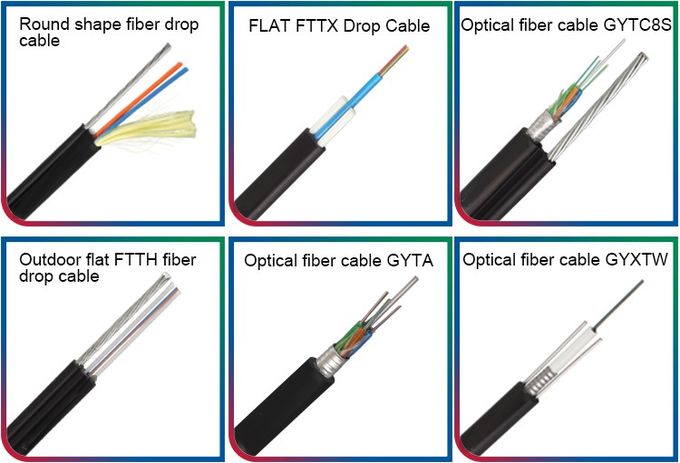 GYTS, GYFTY GJYXCH, GYXTW, ADSS, cabos de fibra ótica exteriores internos 2 de cabo pendente de FTTH