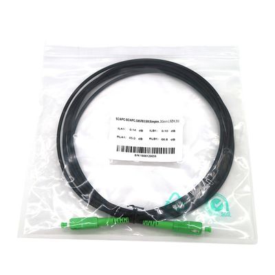 Cabo de remendo da fibra ótica do único modo 3m do Sc G657B3 Apc de FTTH 3.5mm