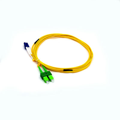 SC simples APC de G652D 2.0mm 1m ao cabo de remendo da fibra ótica do SC UPC