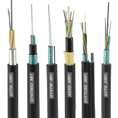 8.2mm 2 cabo de fibra ótica exterior dos núcleos FOC com cabo protegido apertado de 0.9mm