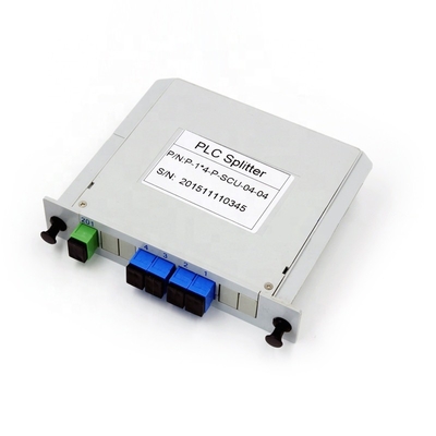 Fibra ótica do divisor do PLC de FTTH 1x12 com a gaveta do conector FTTH do SC/APC