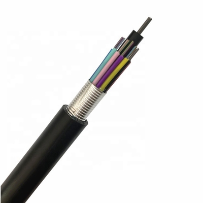 Núcleo de fibra ótica exterior do cabo GYTS 2-144 do subterrâneo do PE de G652D anti