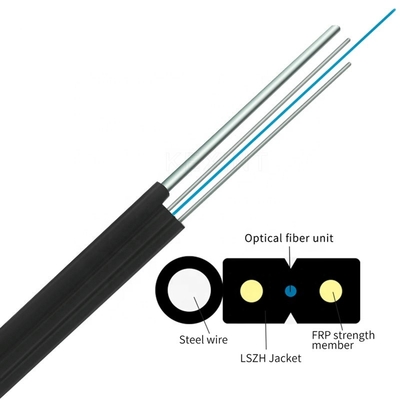 GJYXCH 1 2 4 fio de aço do núcleo G657A1 ou de preto de FRP cabo pendente da fibra ótica