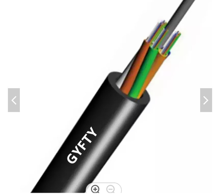 Cabos de fibra ótica aéreo exterior de 48 núcleos de GYFTY 24 com membro de força de FRP