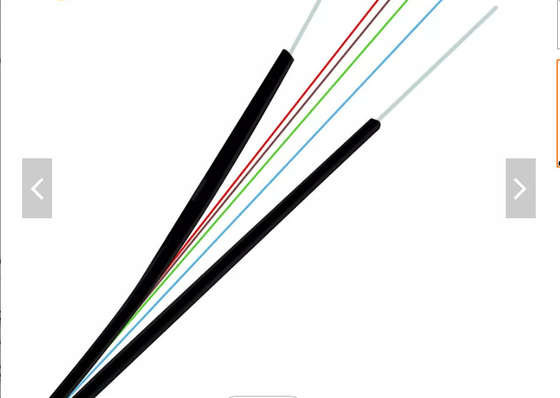 Cabo da fibra da gota do núcleo G657A FTTH do núcleo 2 do revestimento 1 do cabo pendente LSZH de GJXH FTTH