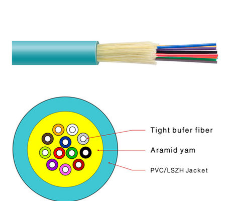 Cabo de fibra ótica do núcleo apertado do amortecedor GJFJV 12