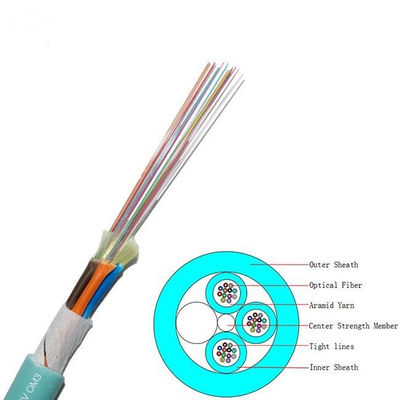 Cabo de fibra ótica interno do amortecedor apertado do núcleo de GJFJV OM3 36