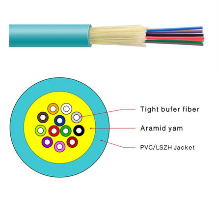 Cabo de fibra ótica interno da costa OM5 24 multimodo de FTTH