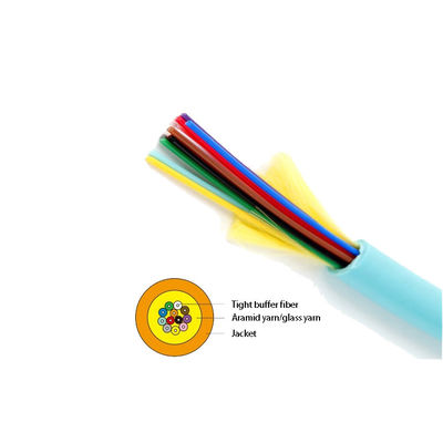 Amortecedor apertado Aqua Fiber Optic Cable da distribuição de GJFJV-X milímetro OM3