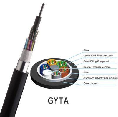 Cabo de fibra ótica de 4 núcleos do único modo GYTA/cabo Não-blindados exteriores óticos de uma comunicação