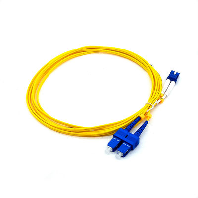 SC simples APC de G652D 2.0mm 1m ao cabo de remendo da fibra ótica do SC UPC