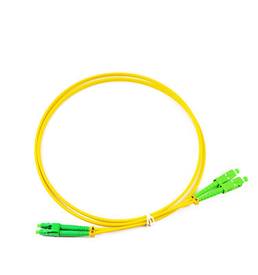 Cabo de remendo da fibra do único modo de 3M Simplex LC APC do revestimento de PVC de LSZH