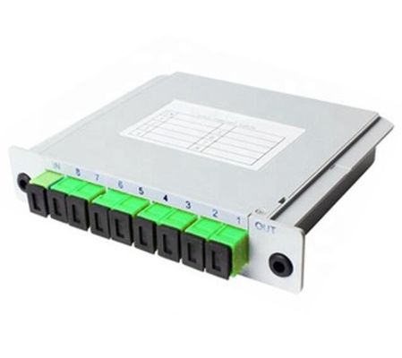 Divisor do PLC da fibra ótica do UPC do PC do SC APC do acoplador do ABS 1*8
