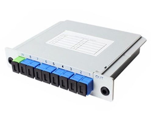 Divisor do PLC da fibra ótica do UPC do PC do SC APC do acoplador do ABS 1*8