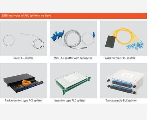 1*2 4 8 16 32 64 divisor do PLC da fibra ótica do conector do SC APC da manutenção programada 0.9mm