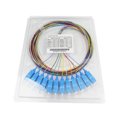 SC APC UPC 8 de FOC LC trança da fibra da fita de 12 cores