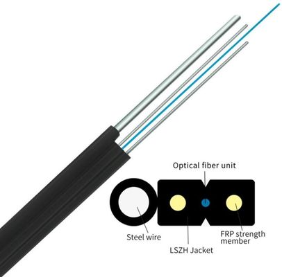 Autossuficiente figura aérea 8 cabo de fibra ótica interno de FTTH