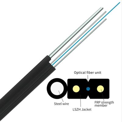 Cabo pendente 2 da fibra ótica interna de FTTH 4 6 8 12 16 24 núcleos com revestimento de LSZH