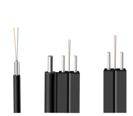 Baixo cabo pendente interno do núcleo FTTH da bainha KFRP GJXFH 8 do fumo
