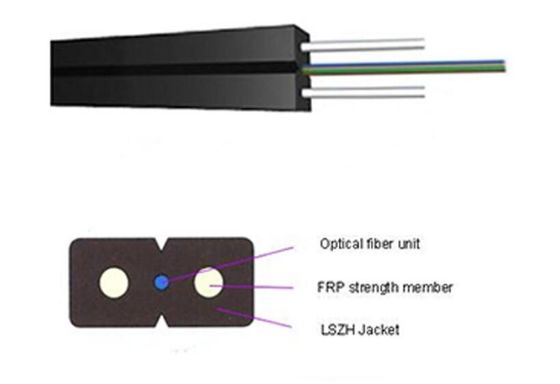 1 2 4 6 12 24 cabos pendentes aéreos exterior interno de modo FTTH do núcleo únicos