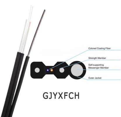 Cabo pendente aéreo exterior do núcleo autossuficiente FTTH de GJYXFCH 1 - 24