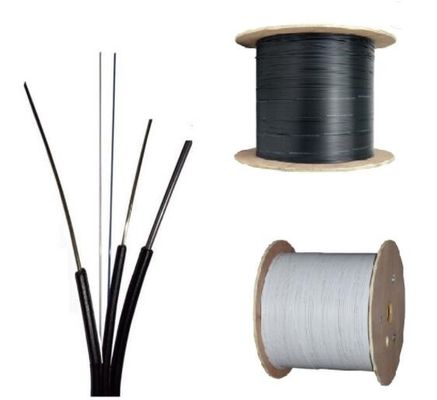 Baixo cabo de fibra ótica liso da bainha FTTH da fricção LSZH com mensageiro deixando cair