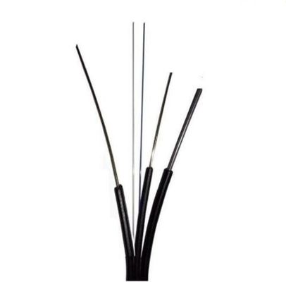 Baixo cabo de fibra ótica liso da bainha FTTH da fricção LSZH com mensageiro deixando cair