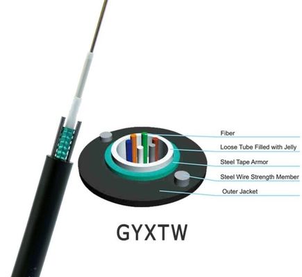 12 cabo de fibra ótica Singlemode exterior do núcleo GYXTW