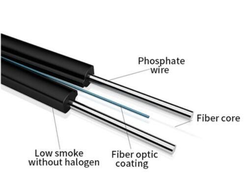 Cabo Singlemode da fibra do revestimento exterior do HDPE para FTTH