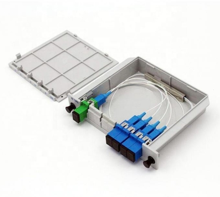 Fibra ótica do divisor do PLC de FTTH 1x12 com a gaveta do conector FTTH do SC/APC