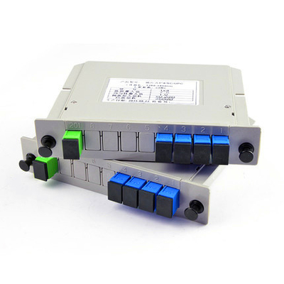 Fibra ótica do divisor do PLC de FTTH 1x12 com a gaveta do conector FTTH do SC/APC