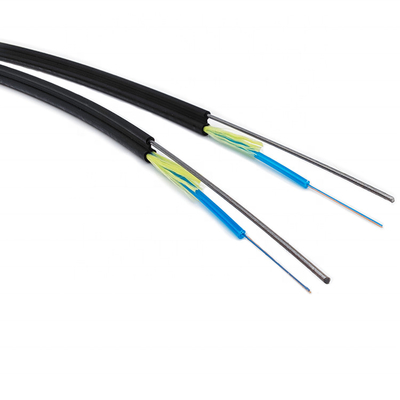 Ftth aéreo exterior 24 fibra do cabo ótico de 12 núcleos autossuficiente